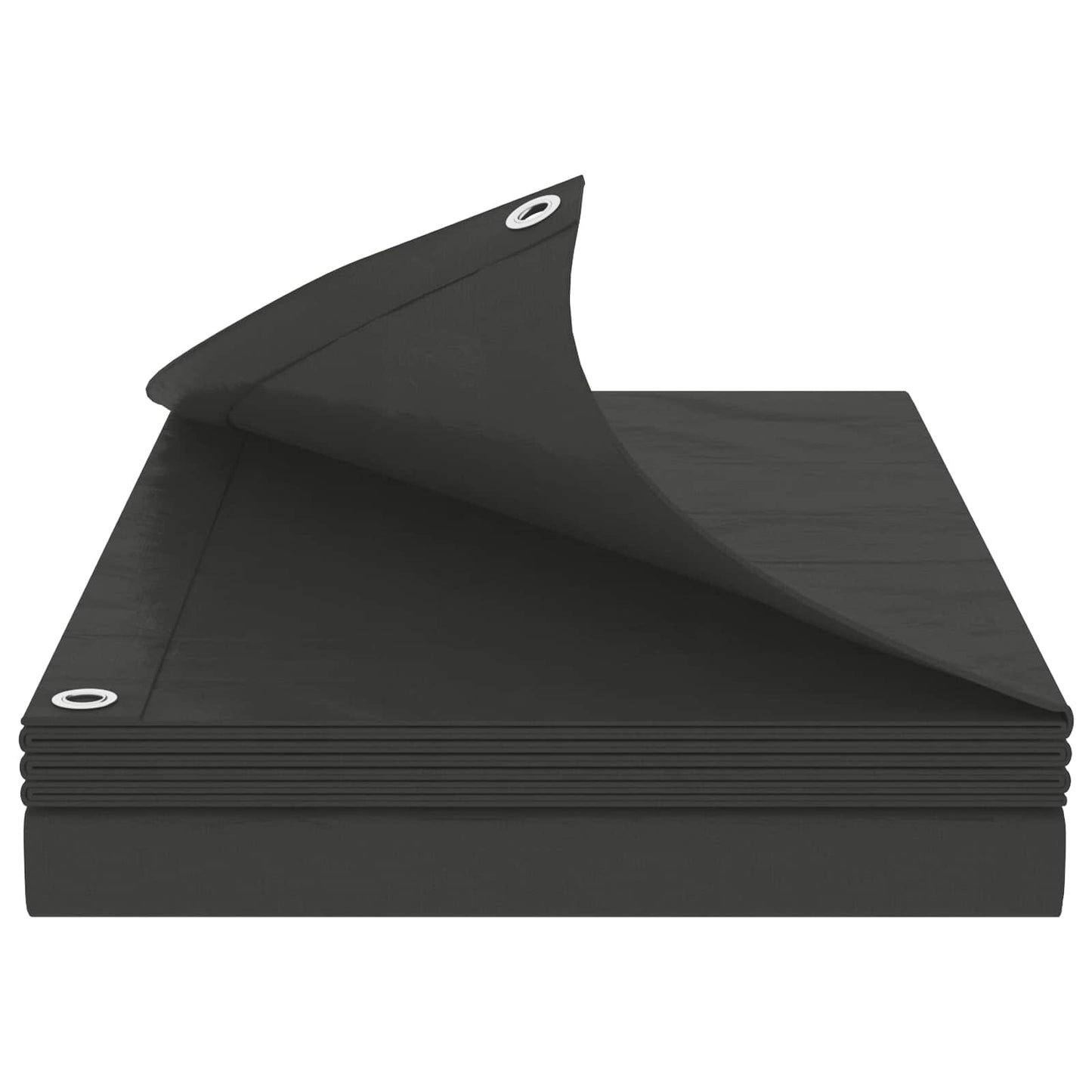 Tarpaulin with Eyelets Anthracite Grey 8 x 10 m 90 gsm PE