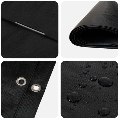 Tarpaulin with Eyelets Anthracite Grey 4 x 5 m 260 gsm PE