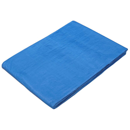 Tarpaulin with Eyelets Blue 8 x 12 m 90 gsm PE