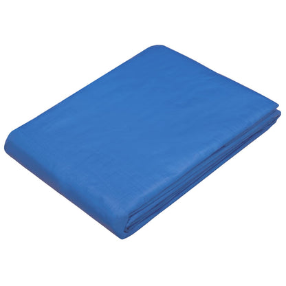 Tarpaulin with Eyelets Blue 8 x 10 m 180 gsm PE