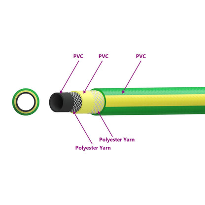 Garden Hose 5-Ply Green and Yellow 1 / 2'' 50 m PVC