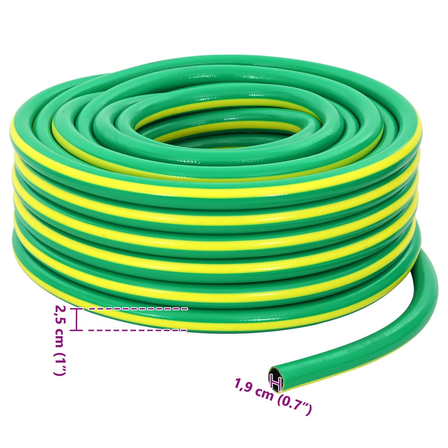Garden Hose 5-Ply Green and Yellow 3 / 4'' 10 m PVC