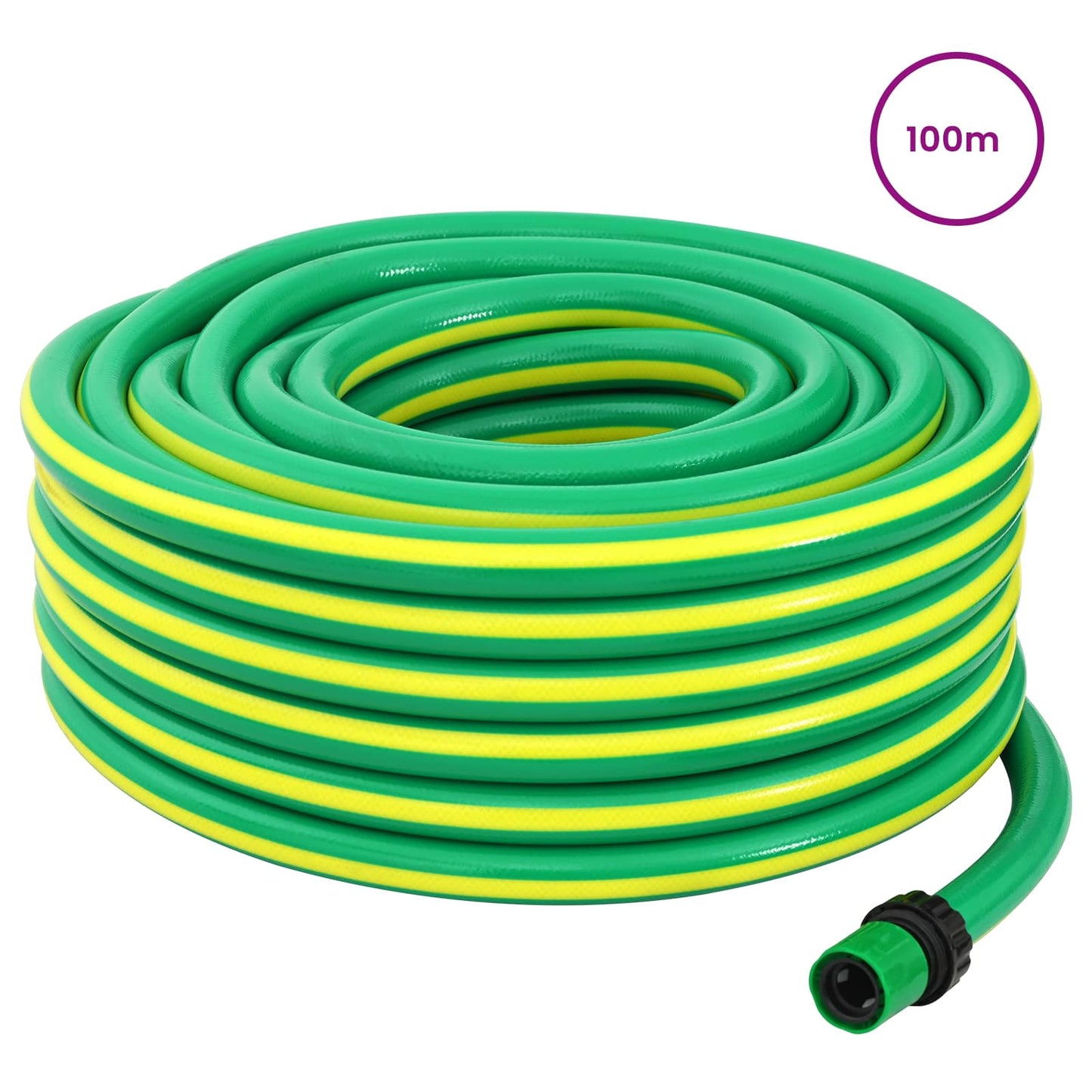 Garden Hose 5-Ply Green and Yellow 3 / 4'' 100 m PVC