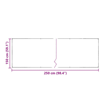 Tarpaulin Transparent 2.5 x 1.5 m PE