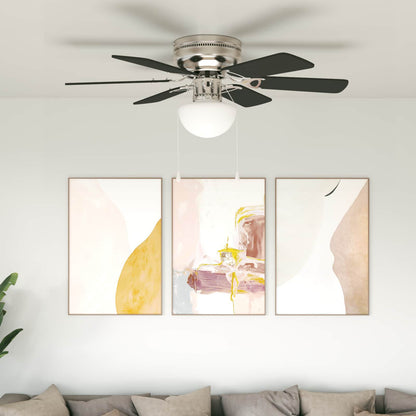 Ceiling Fan with Light Ø 82 cm Black