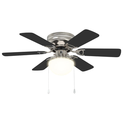 Ceiling Fan with Light Ø 82 cm Black