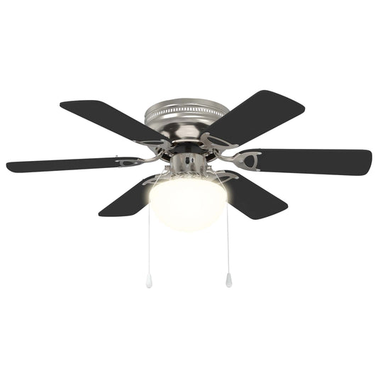 Ceiling Fan with Light Ø 82 cm Black