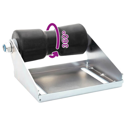 Boat Trailer Roller with Bracket 20.3 cm Galvanised Steel