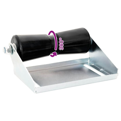 Boat Trailer Roller with Bracket 25.4 cm Galvanised Steel