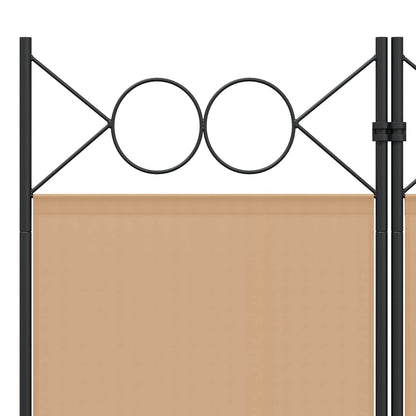 3-Panel Room Divider Beige 120 x 180 cm Fabric