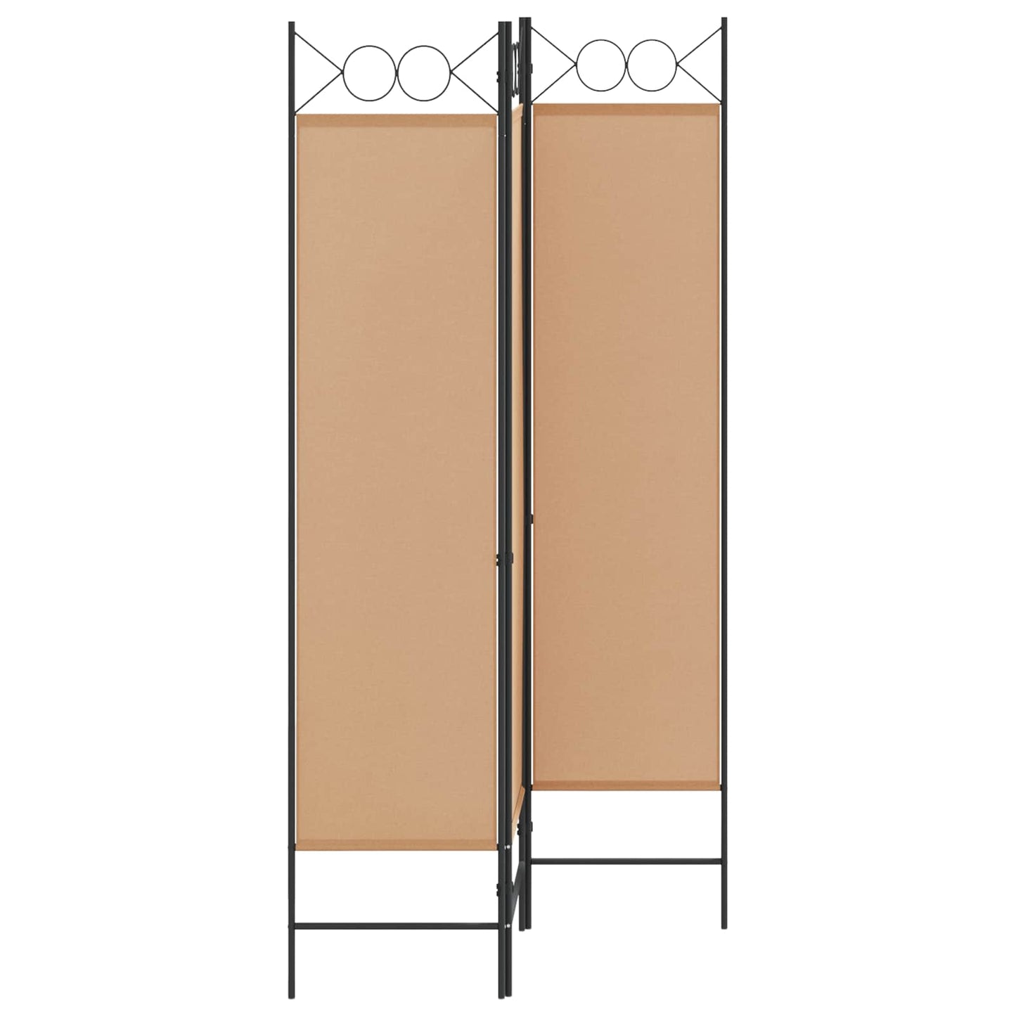 3-Panel Room Divider Beige 120 x 180 cm Fabric