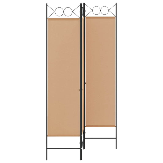 3-Panel Room Divider Beige 120 x 180 cm Fabric