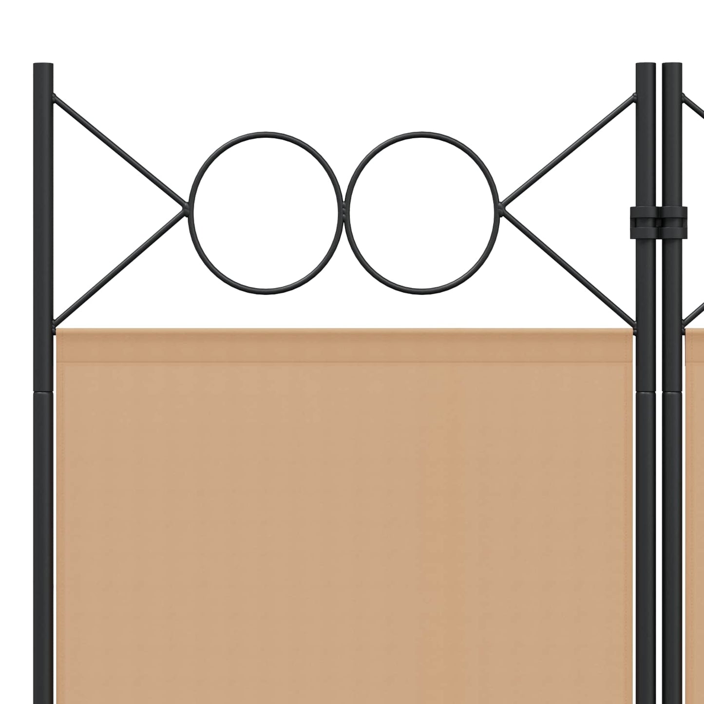 4-Panel Room Divider Beige 160 x 180 cm Fabric