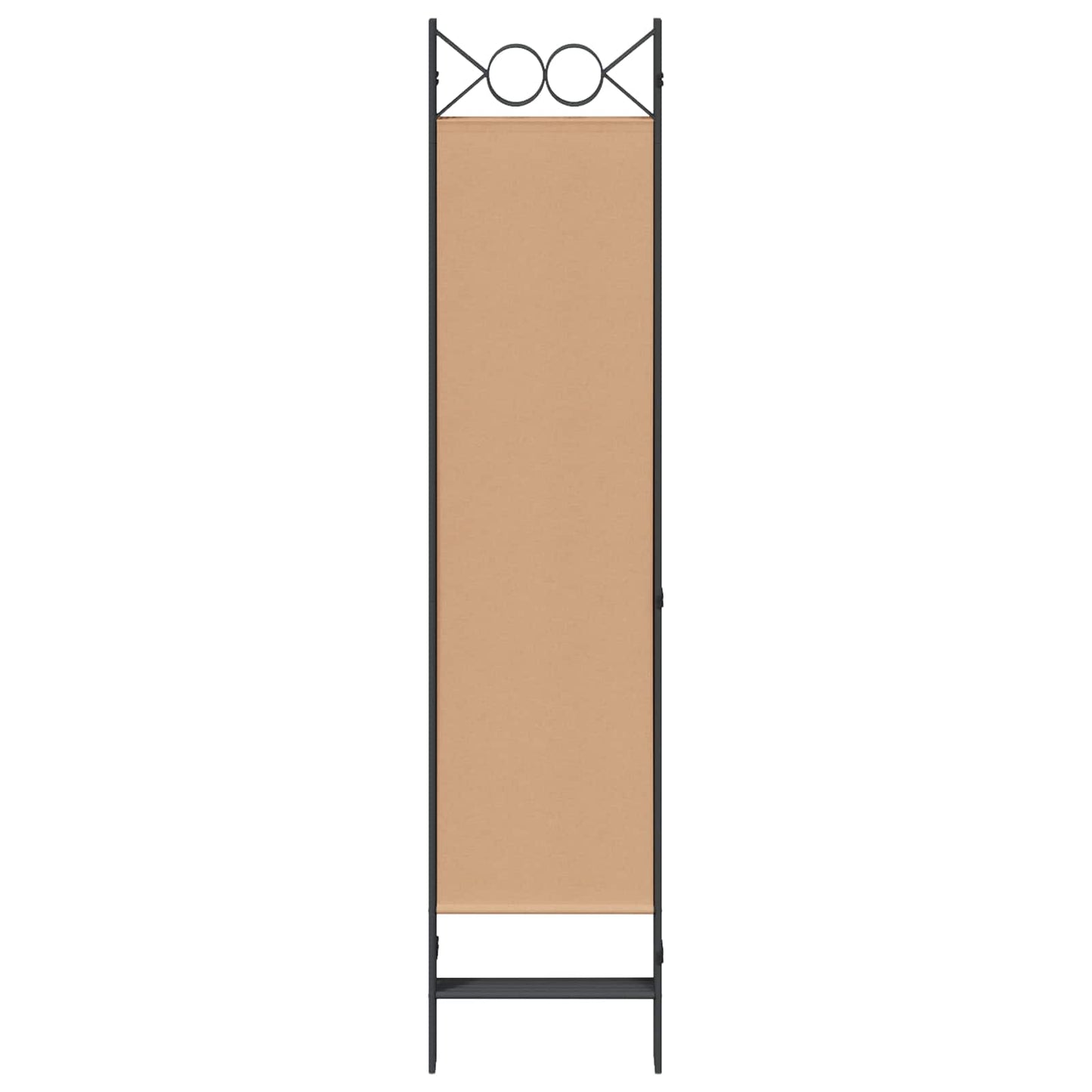 5-Panel Room Divider Beige 200 x 180 cm Fabric