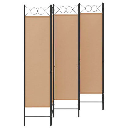 6-Panel Room Divider Beige 240 x 180 cm Fabric