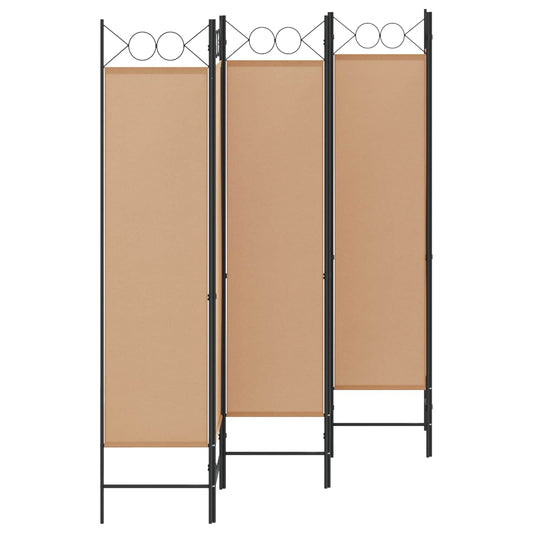 6-Panel Room Divider Beige 240 x 180 cm Fabric