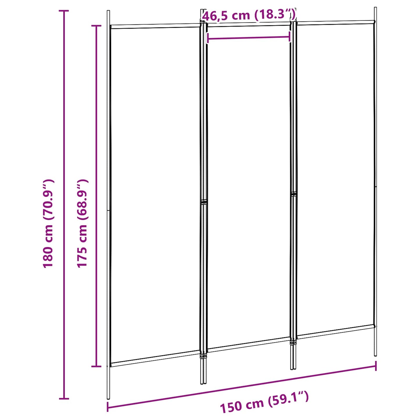 Room Divider Beige 59.06 x 70.87 in Fabric