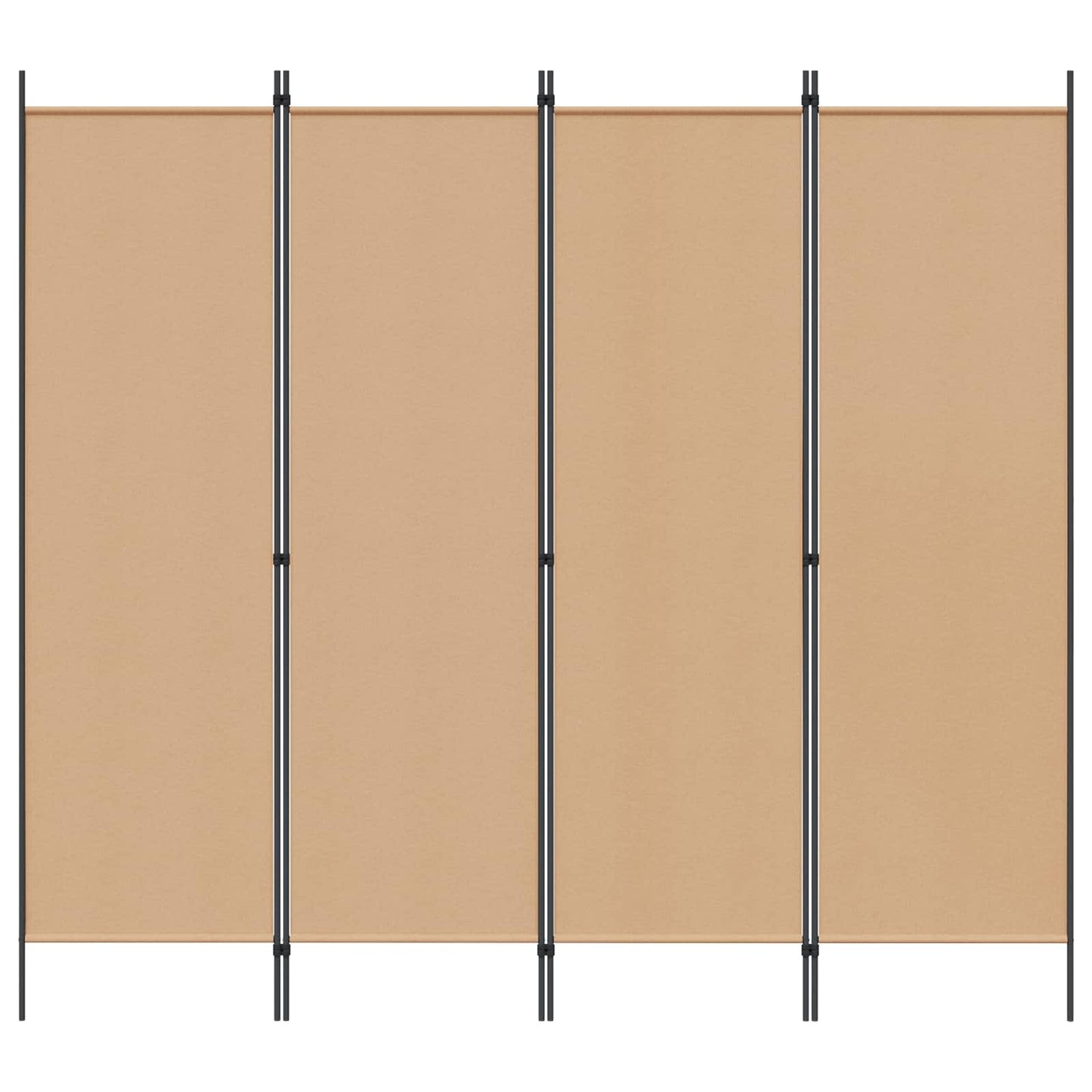 4-Panel Room Divider Beige 78.74 x 70.87 in Fabric