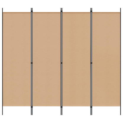 4-Panel Room Divider Beige 78.74 x 70.87 in Fabric