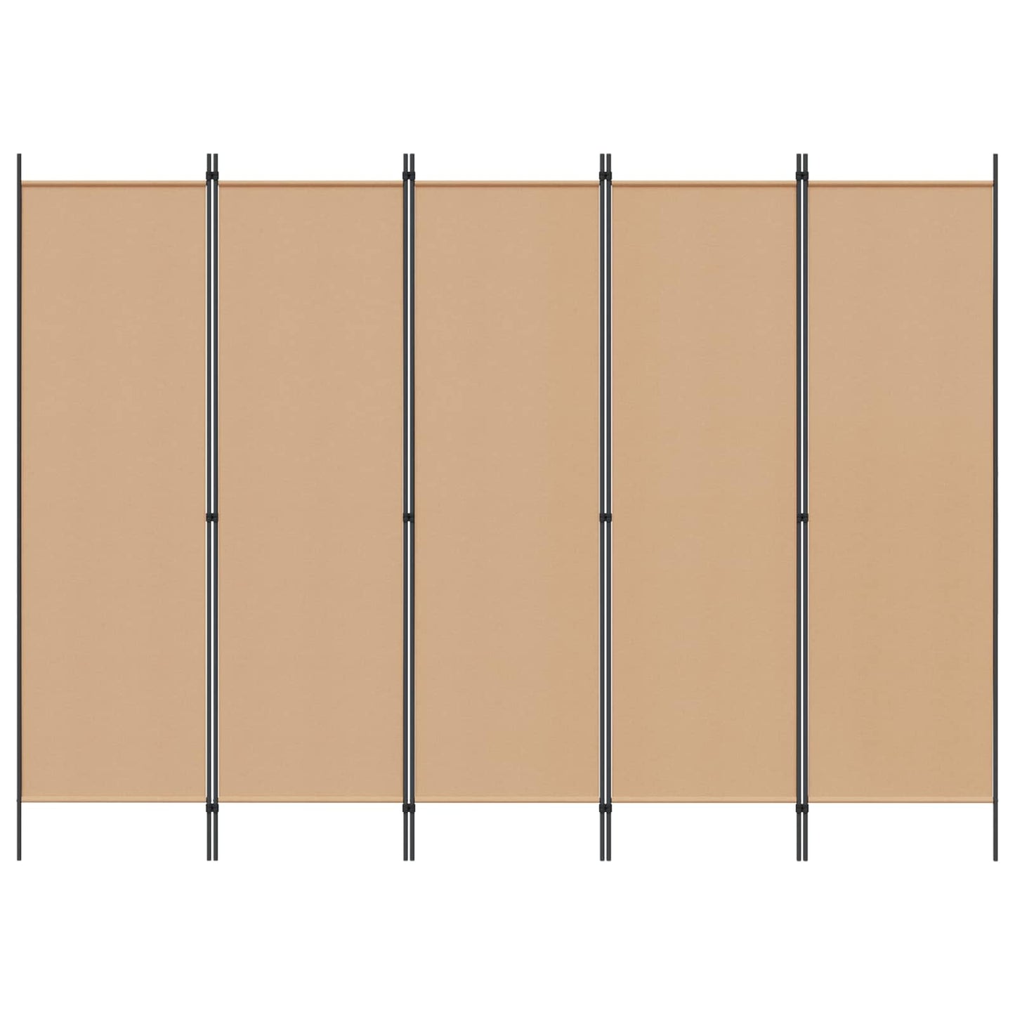5-Panel Room Divider Beige 98.43 x 70.87 in Fabric