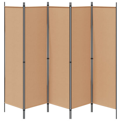 5-Panel Room Divider Beige 98.43 x 70.87 in Fabric