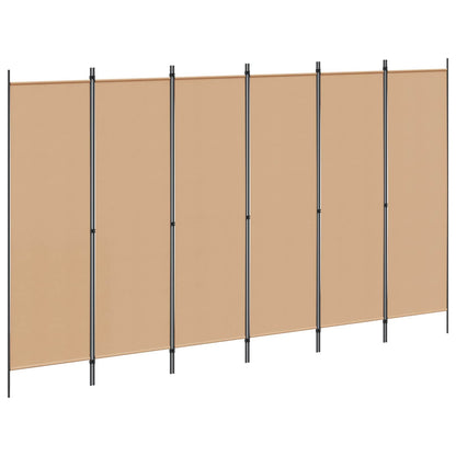 6-Panel Room Divider Beige 118.11 x 70.87 in Fabric