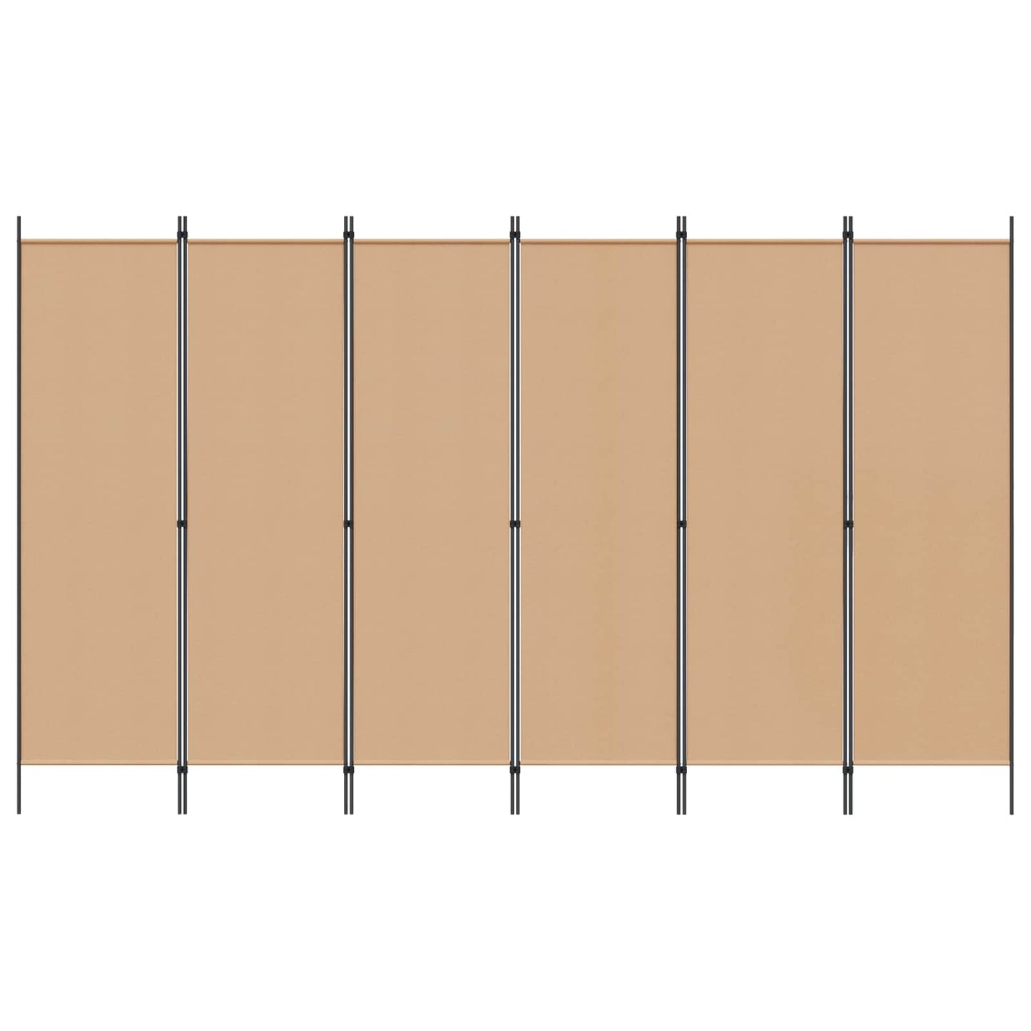 6-Panel Room Divider Beige 118.11 x 70.87 in Fabric