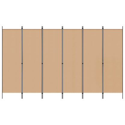 6-Panel Room Divider Beige 118.11 x 70.87 in Fabric