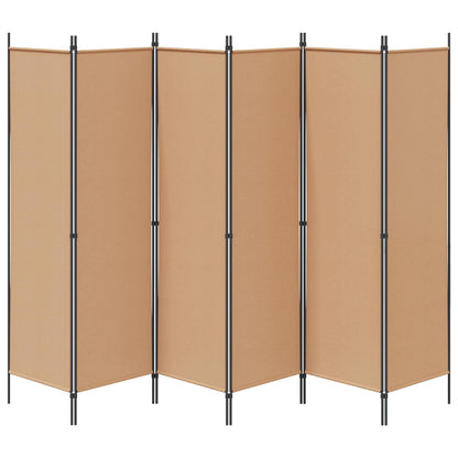 6-Panel Room Divider Beige 118.11 x 70.87 in Fabric