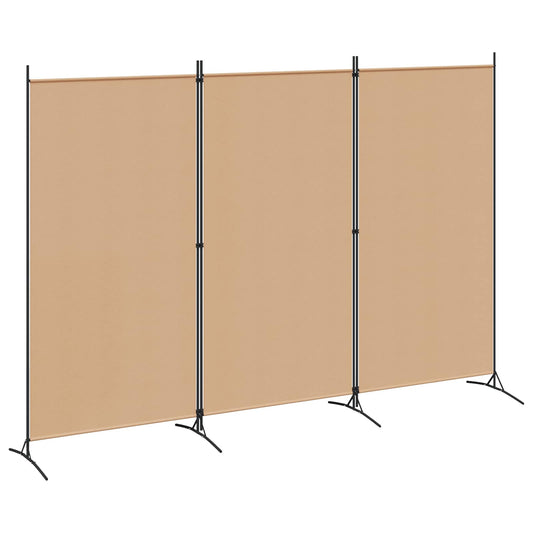 3-Panel Room Divider Beige 102.36 x 70.87 in Fabric