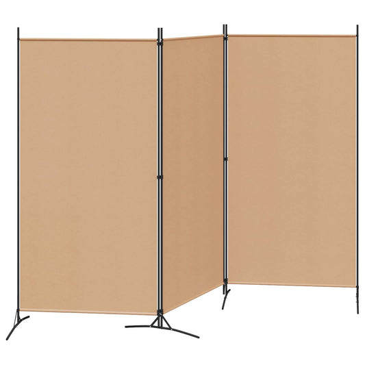 3-Panel Room Divider Beige 102.36 x 70.87 in Fabric