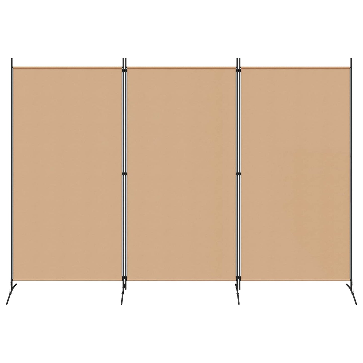 3-Panel Room Divider Beige 102.36 x 70.87 in Fabric