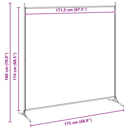 Single Panel Room Divider Beige 68.90 x 70.87 in Fabric