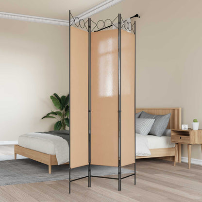 Room Divider Beige 120 x 200 cm Fabric