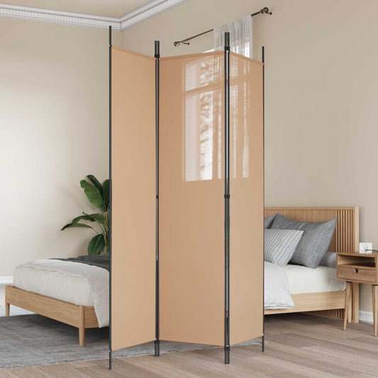 3-Panel Room Divider Beige 59.06 x 78.74 in Fabric