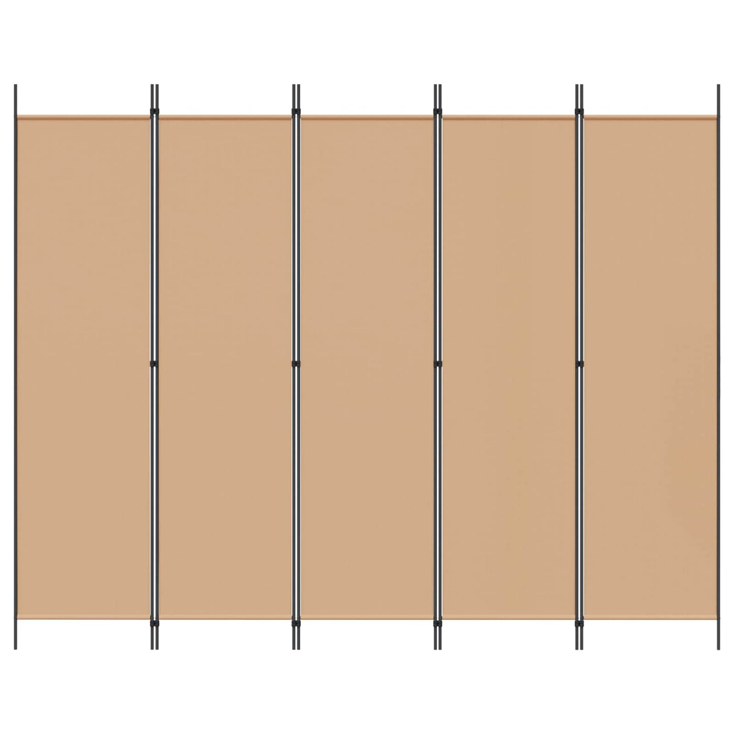 5-Panel Room Divider Beige 98.43 x 78.74 in Fabric