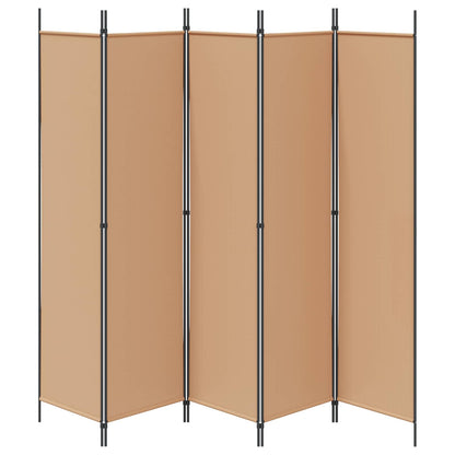 5-Panel Room Divider Beige 98.43 x 78.74 in Fabric