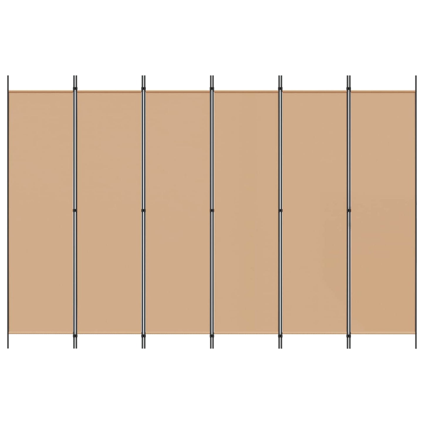 6-Panel Room Divider Beige 118.11 x 78.74 in Fabric