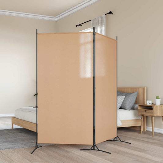 2-Panel Room Divider Beige 68.90 x 70.87 in Fabric
