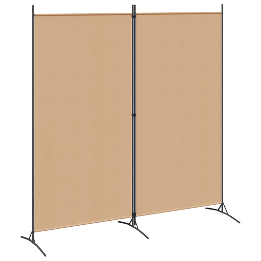2-Panel Room Divider Beige 68.90 x 70.87 in Fabric