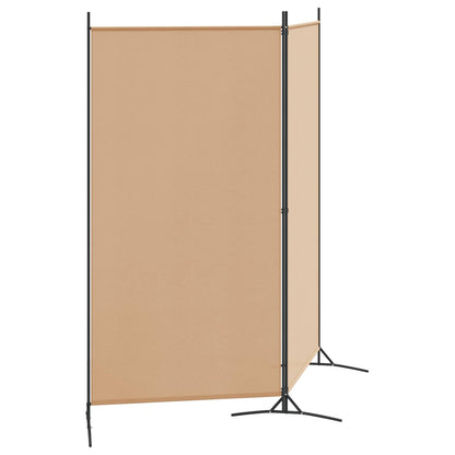 2-Panel Room Divider Beige 68.90 x 70.87 in Fabric