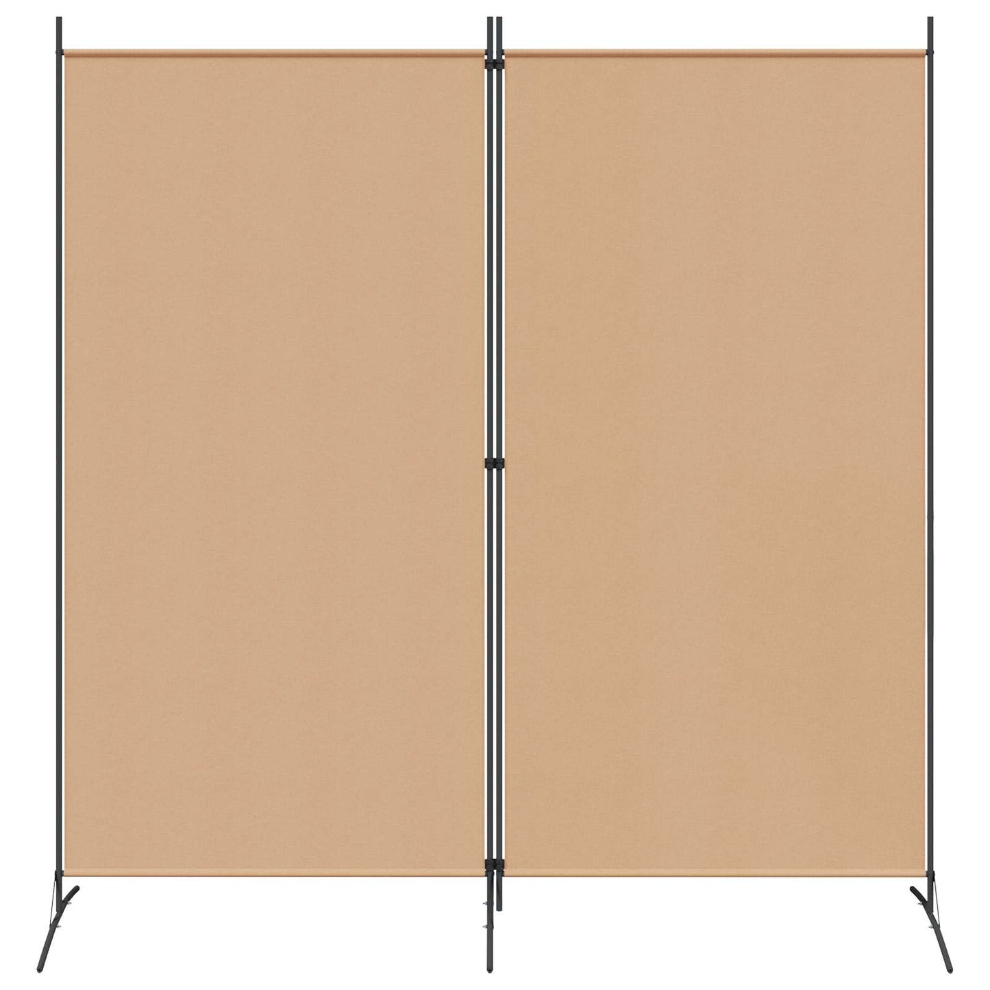 2-Panel Room Divider Beige 68.90 x 70.87 in Fabric