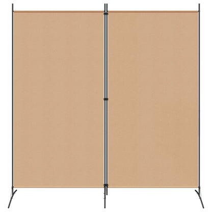 2-Panel Room Divider Beige 68.90 x 70.87 in Fabric