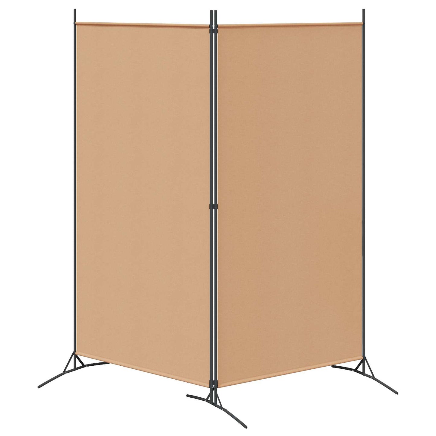 2-Panel Room Divider Beige 68.90 x 70.87 in Fabric
