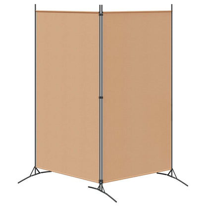 2-Panel Room Divider Beige 68.90 x 70.87 in Fabric