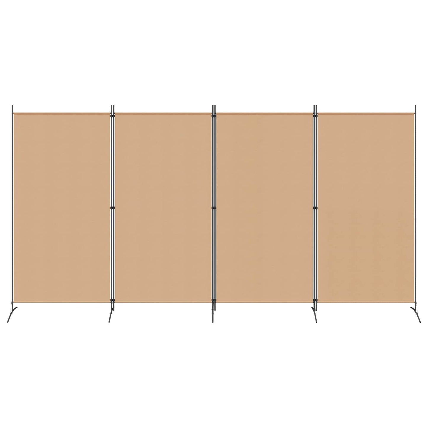 4-Panel Room Divider Beige 136.22 x 70.87 in Fabric
