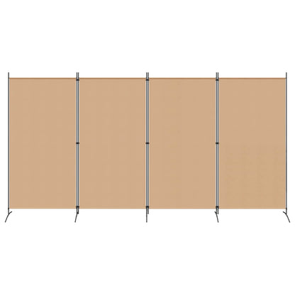 4-Panel Room Divider Beige 136.22 x 70.87 in Fabric