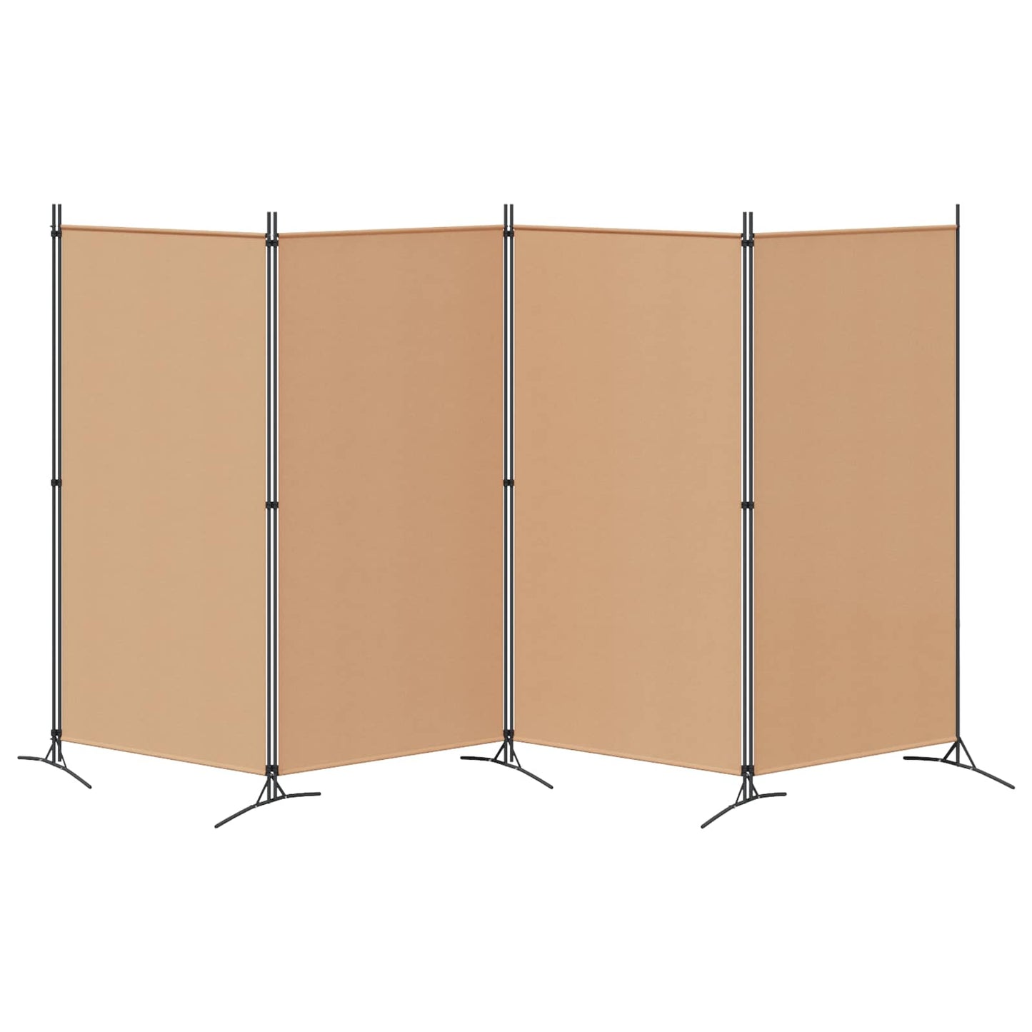 4-Panel Room Divider Beige 136.22 x 70.87 in Fabric