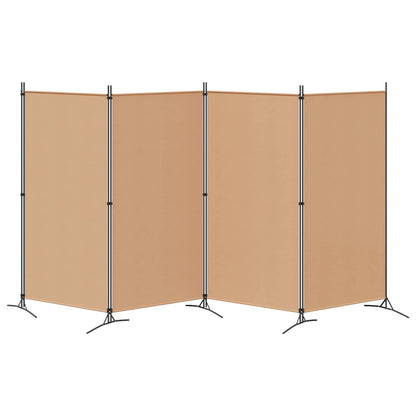 4-Panel Room Divider Beige 136.22 x 70.87 in Fabric