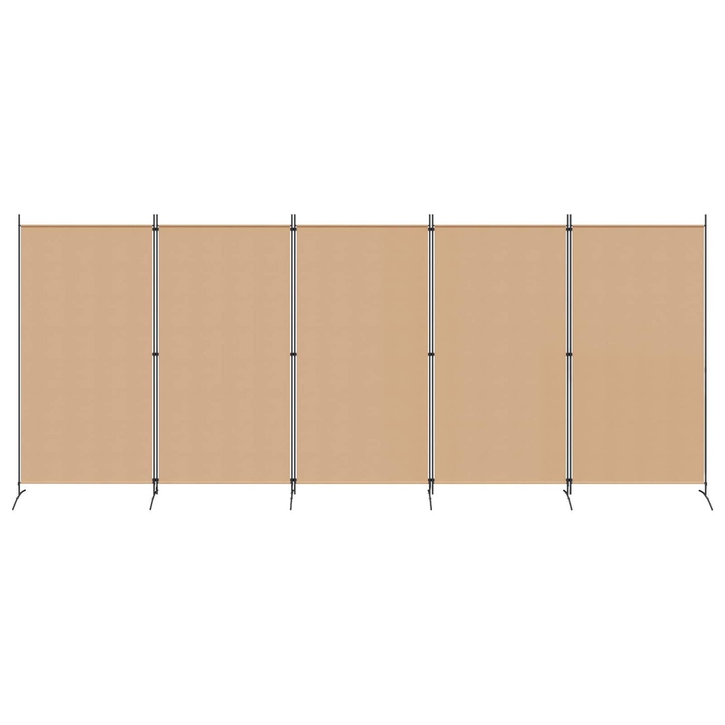 5-Panel Room Divider Beige 170.47 x 70.87 in Fabric